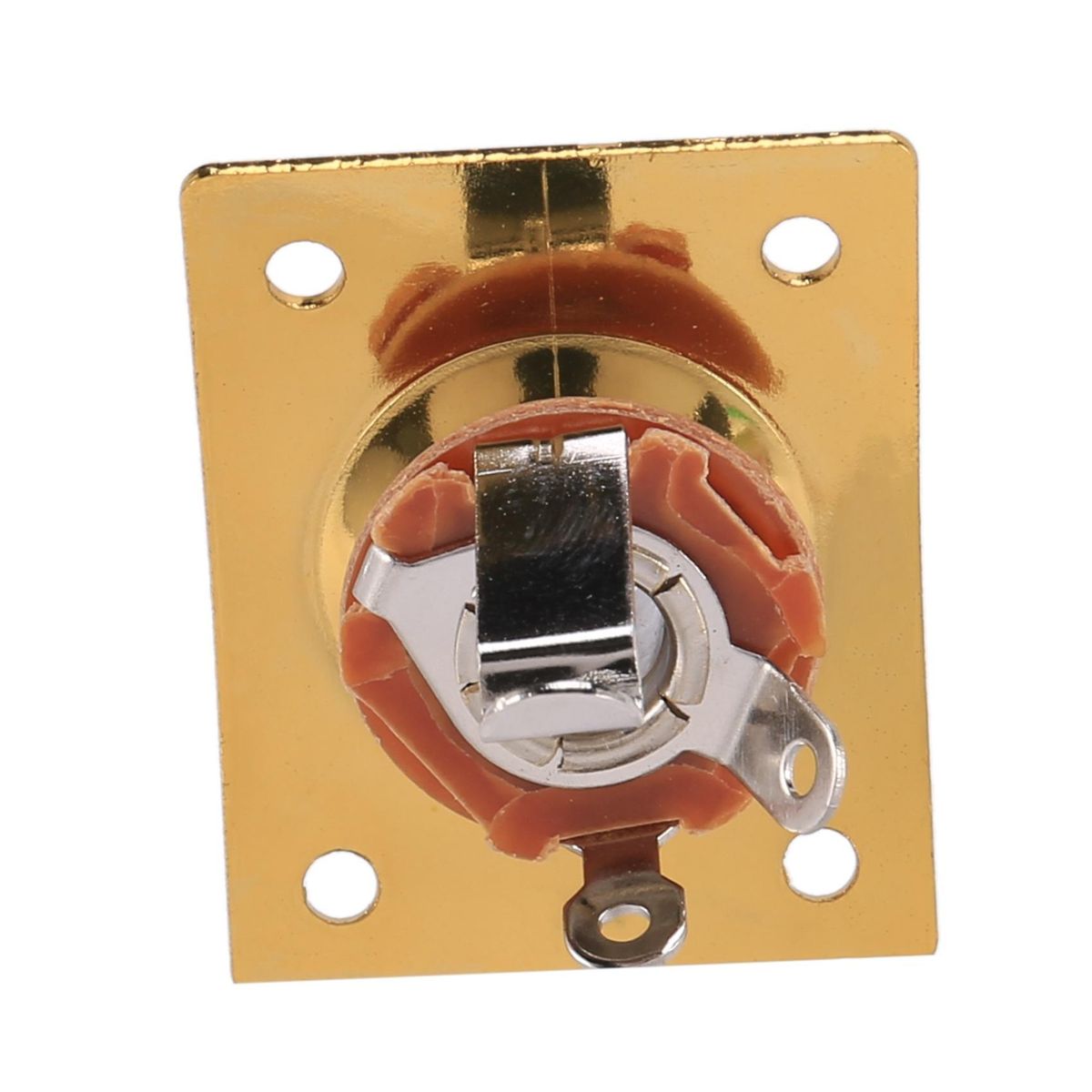 Square Style Jack Plate Guitar Bass Jack 1/4 Output Input Jack Socket For Electric Guitar Parts & Accessories Gold