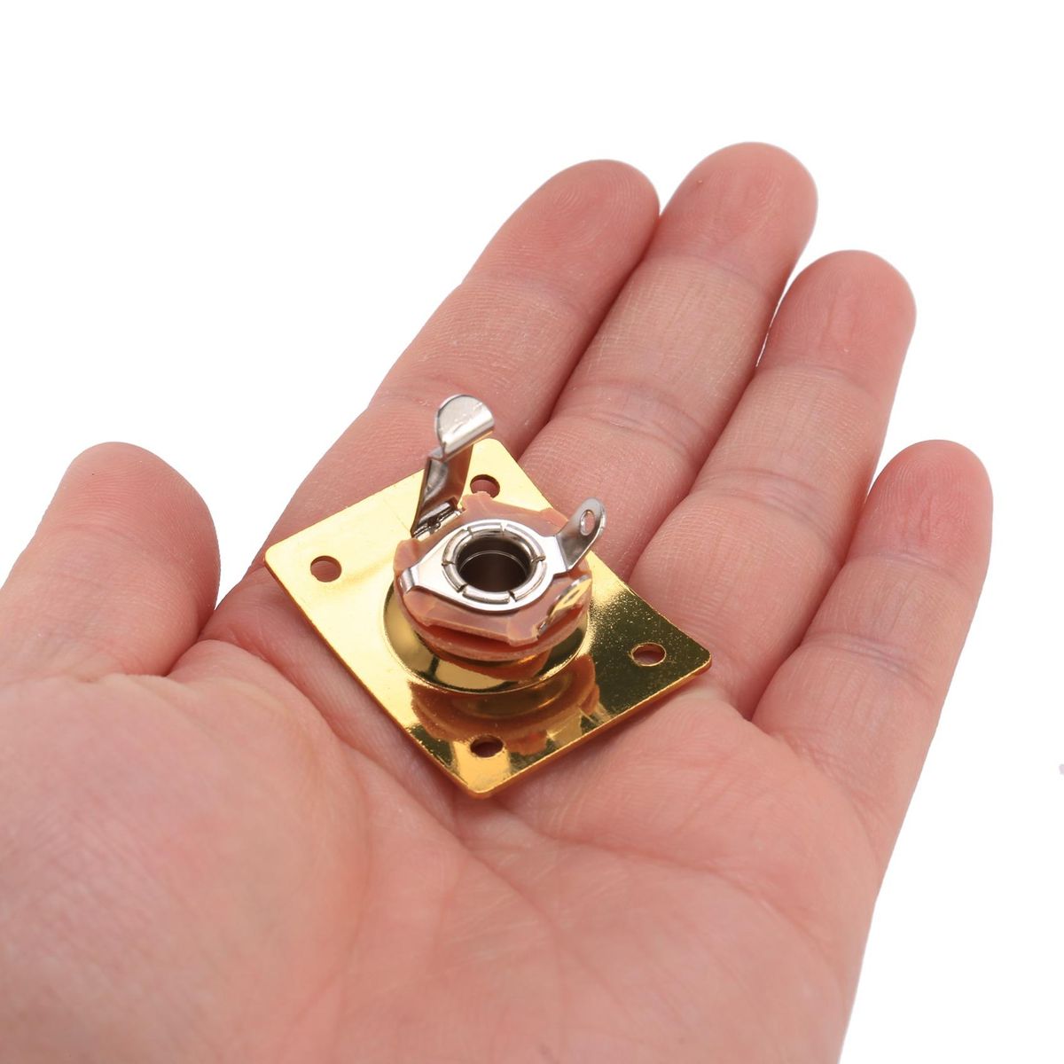 Square Style Jack Plate Guitar Bass Jack 1/4 Output Input Jack Socket For Electric Guitar Parts & Accessories Gold
