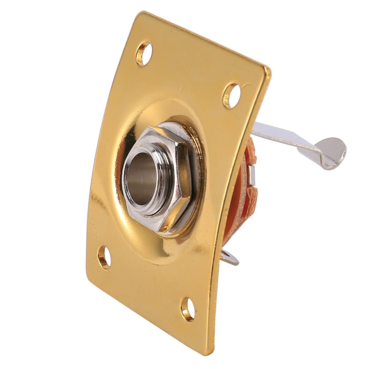 Square Style Jack Plate Guitar Bass Jack 1/4 Output Input Jack Socket For Electric Guitar Parts & Accessories Gold
