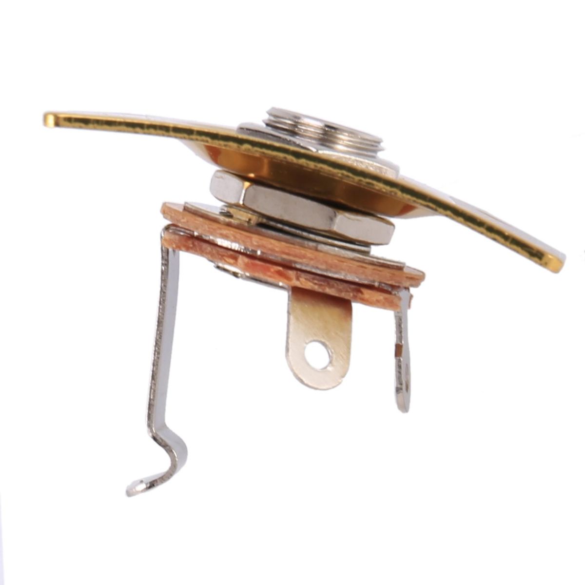 Square Style Jack Plate Guitar Bass Jack 1/4 Output Input Jack Socket For Electric Guitar Parts & Accessories Gold