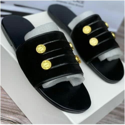 Suede Pin Leather Slippers For Men