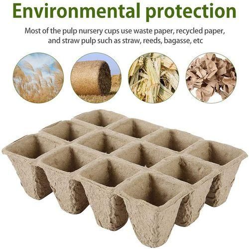 Seedling Tray Tray 10 Square Peat Pots 1 Seedling