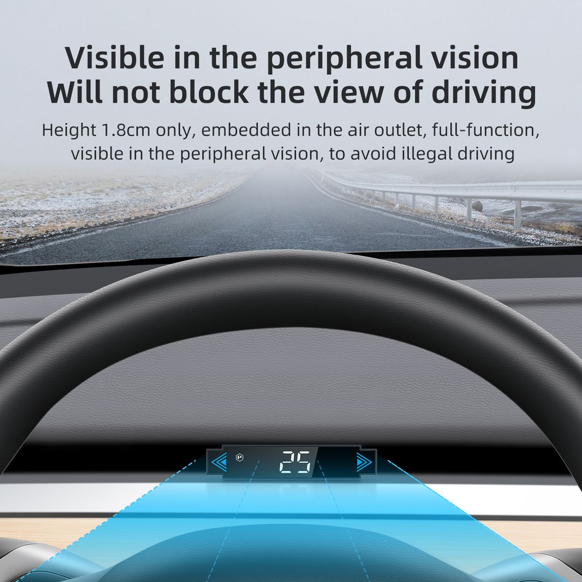 Heads-Up Display Digital Speedometer Display Vehicle Speed,