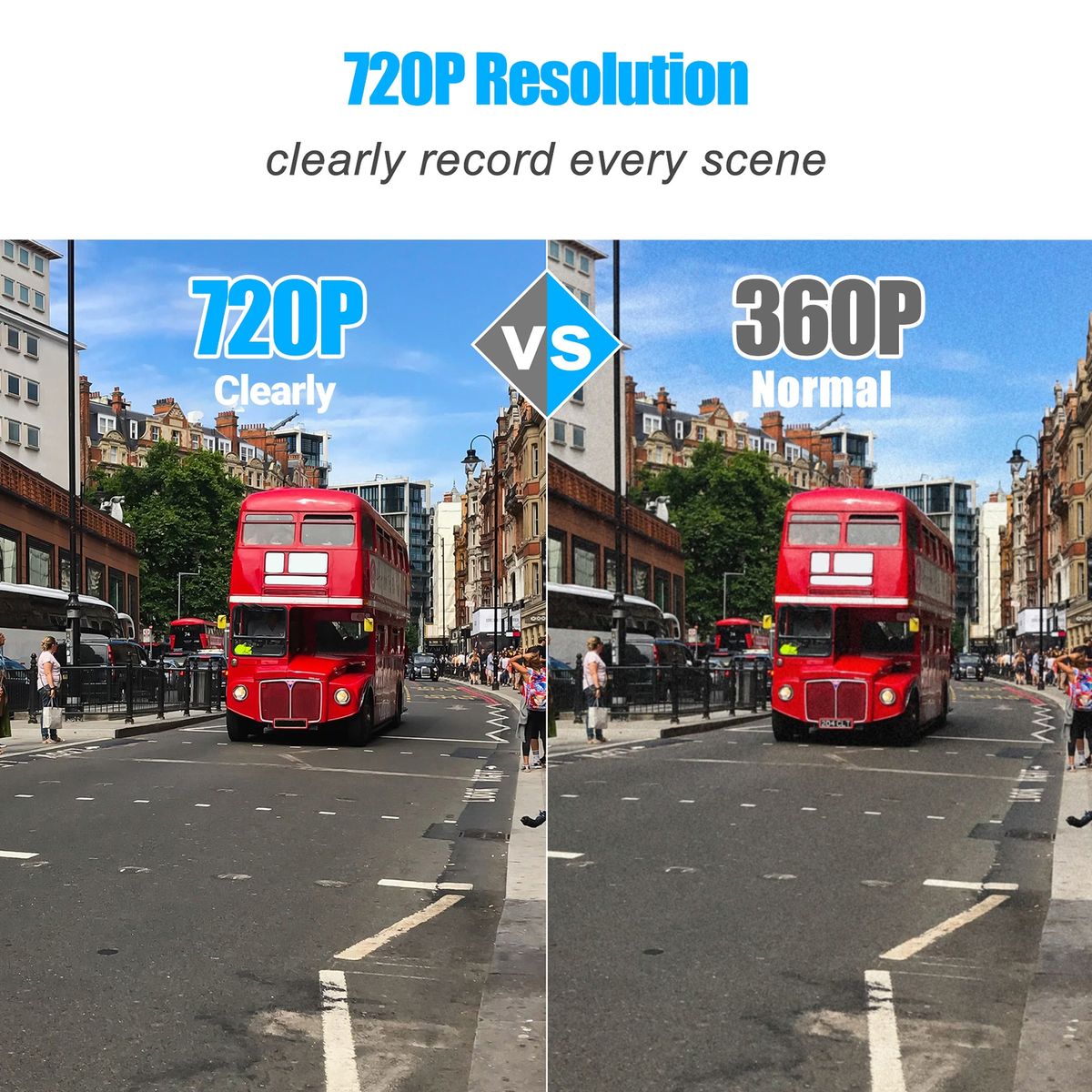 Dash Camera Front 1080P Clear Image Driving Recorder Silver