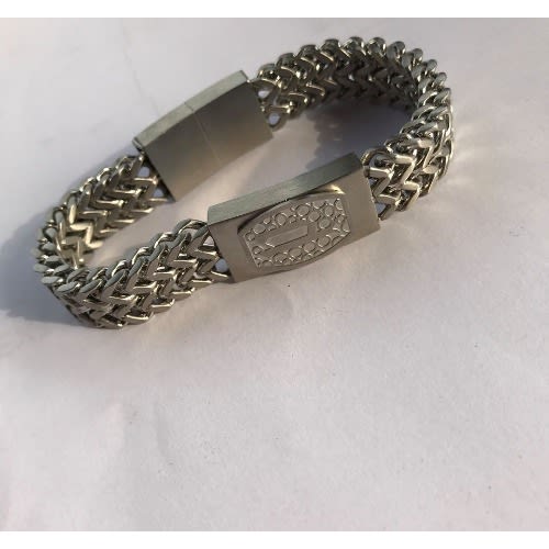 Men's Steel Link Bracelet - Silver