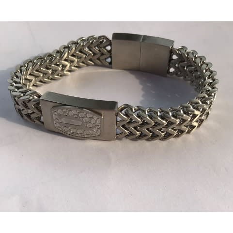 Men's Steel Link Bracelet - Silver