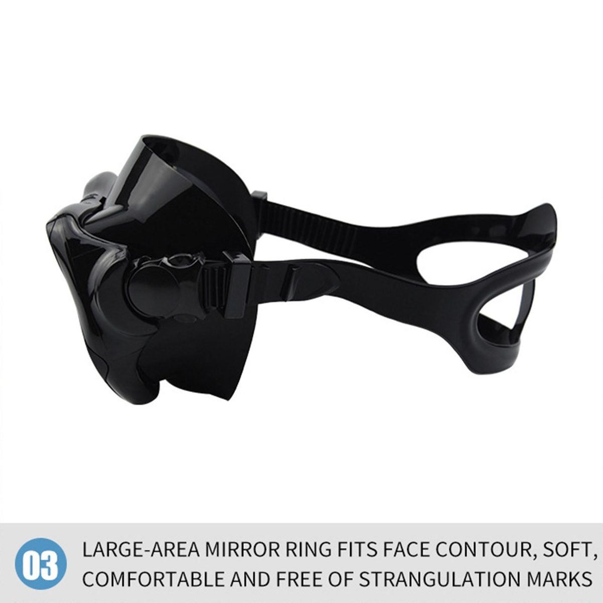 Sports Underwater Swimming Silicone Glasses Sports Eyewear Black