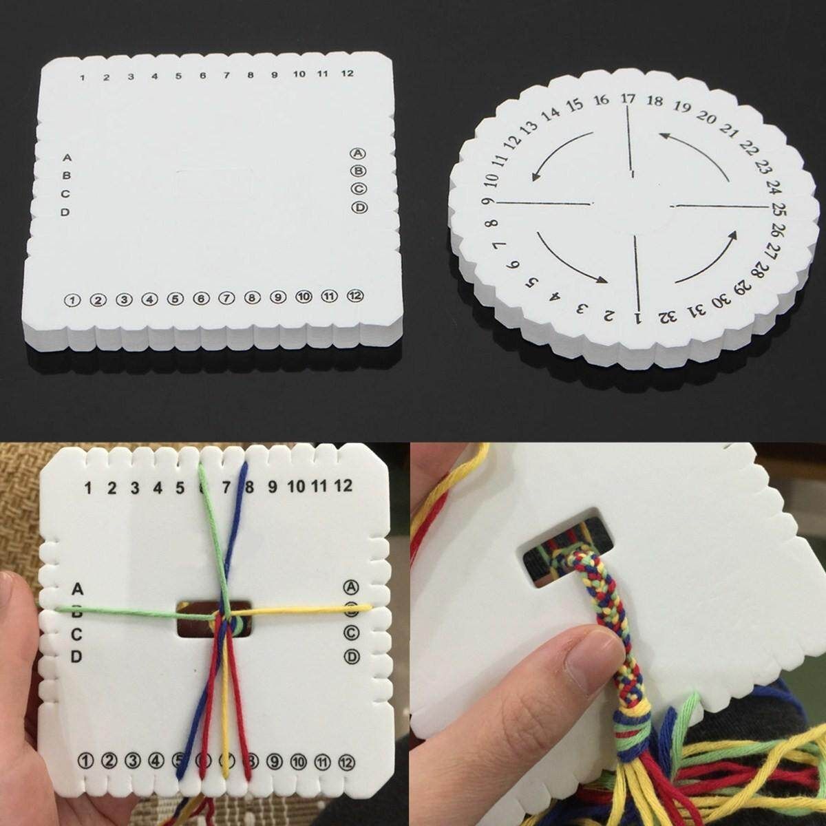 1PCS Square Kumihimo Disc Macrame Braided Cord String Bracelet Handmade Weaving Disk Plate DIY Materials Sewing Tools Square