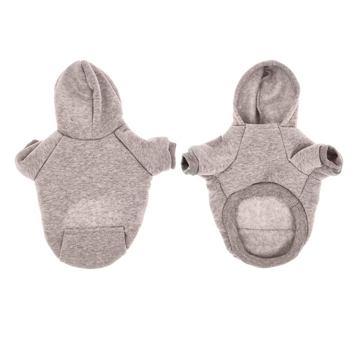 Small Dog Hoodie with Legs Cozy Paws Pet Hoodie Stylish for Dogs Grey