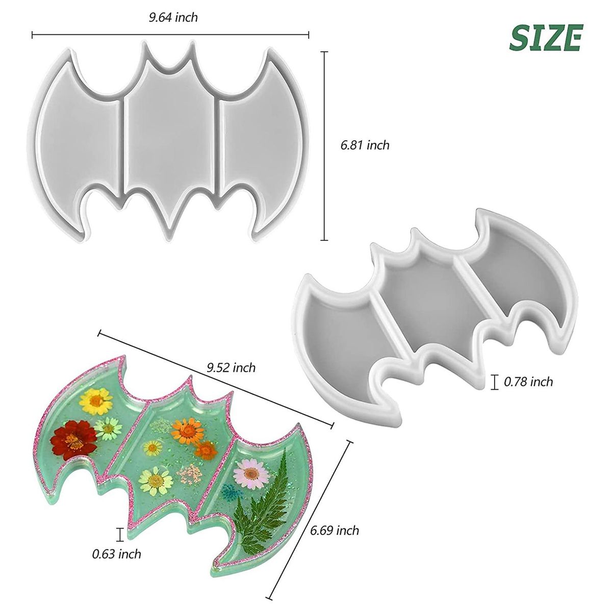 Box Resin Mold Silicone Storage Box Epoxy Casting Mold Suitable for DIY Jewelry Container Resin Decoration