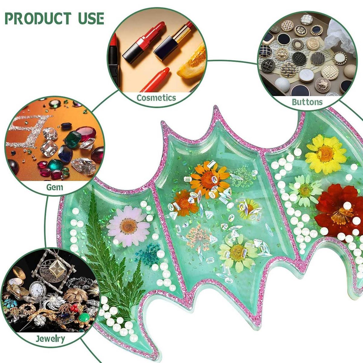Box Resin Mold Silicone Storage Box Epoxy Casting Mold Suitable for DIY Jewelry Container Resin Decoration