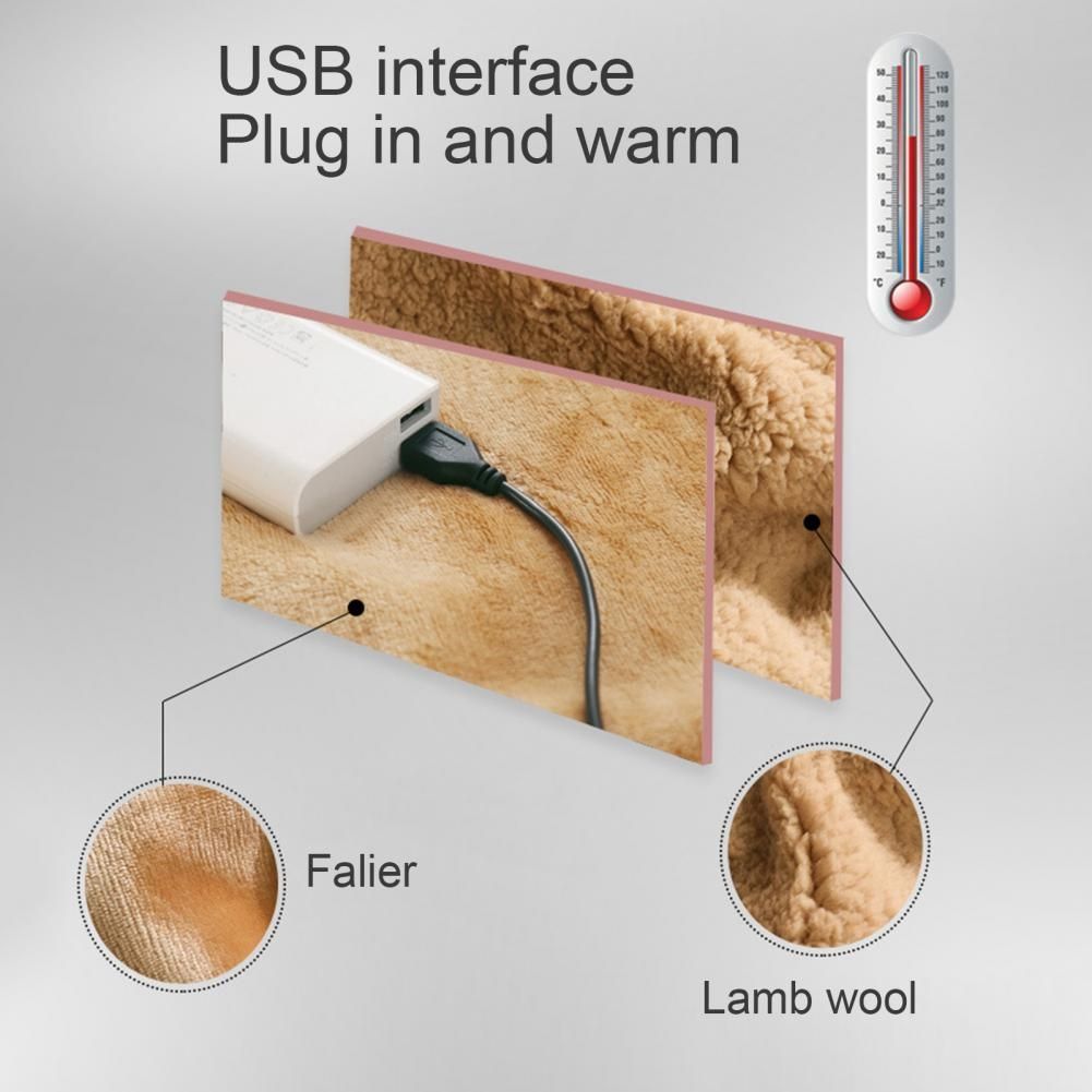 5V USB Electric Blanket Warmer Knee Pad 60x80cm