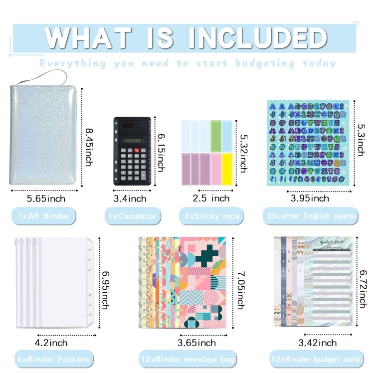 A6 Handheld Zipper Bag Type Cash Budget