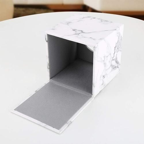 Marble Square Square Tissue Box PU Leather Roll Paper Holder Toilet Paper Box Napkin Paper Box Cover Locker Towel Box