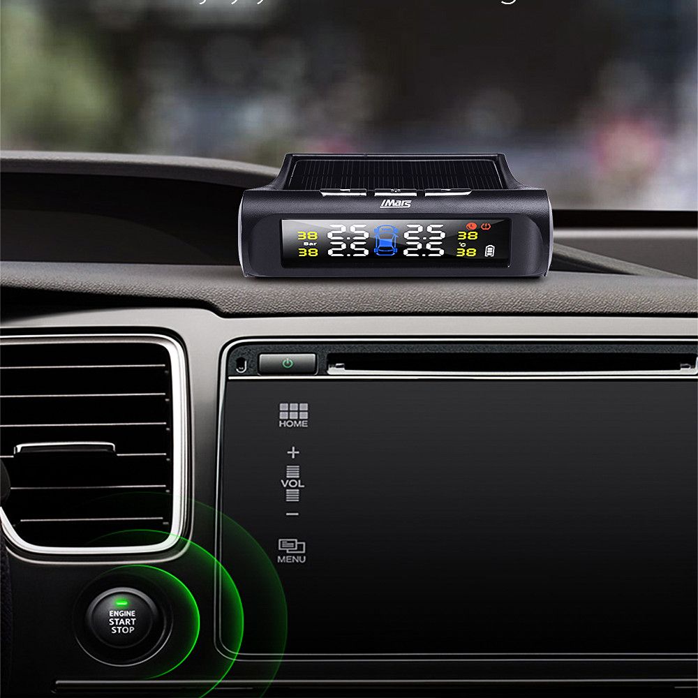 Imars 5v Car Solar Wireless Tpms Tyre Tire Pressure Monitor