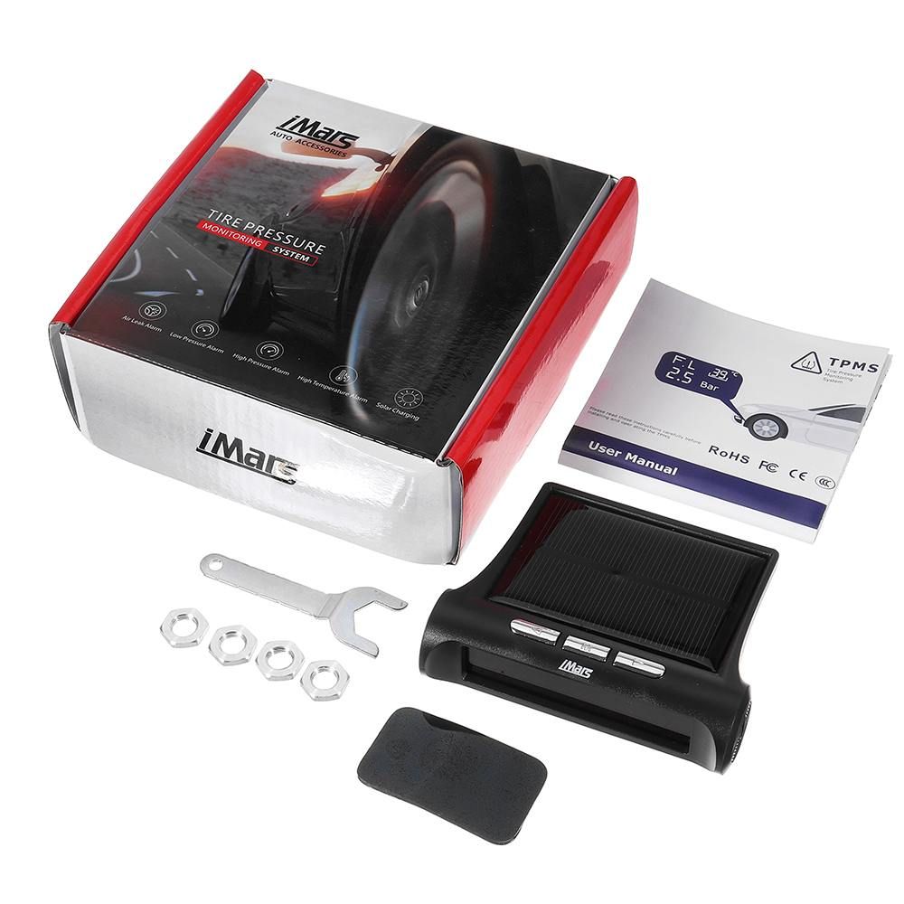 Imars 5v Car Solar Wireless Tpms Tyre Tire Pressure Monitor