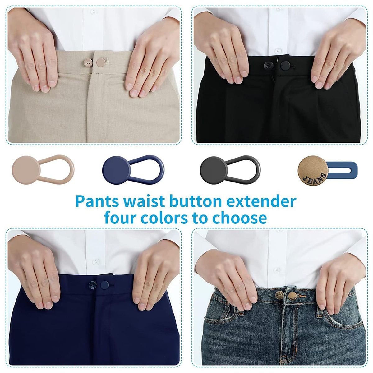 12PcsSet Pants Waist Extender Multifunction Pants Waist Extender
