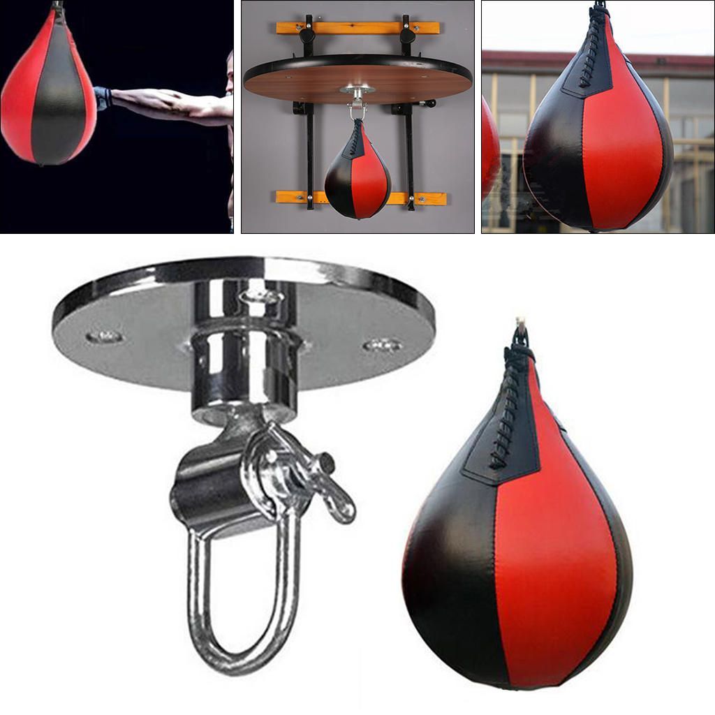PU Boxing Speed Ball MMA Dodge Punch Bag Workout Striking Speedbag Red