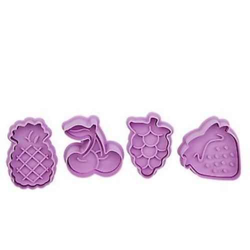 4 Pieces/set Of Diy Baking Tools Silicone Biscuit Mold Fruit Mold Fudge Cake Mold