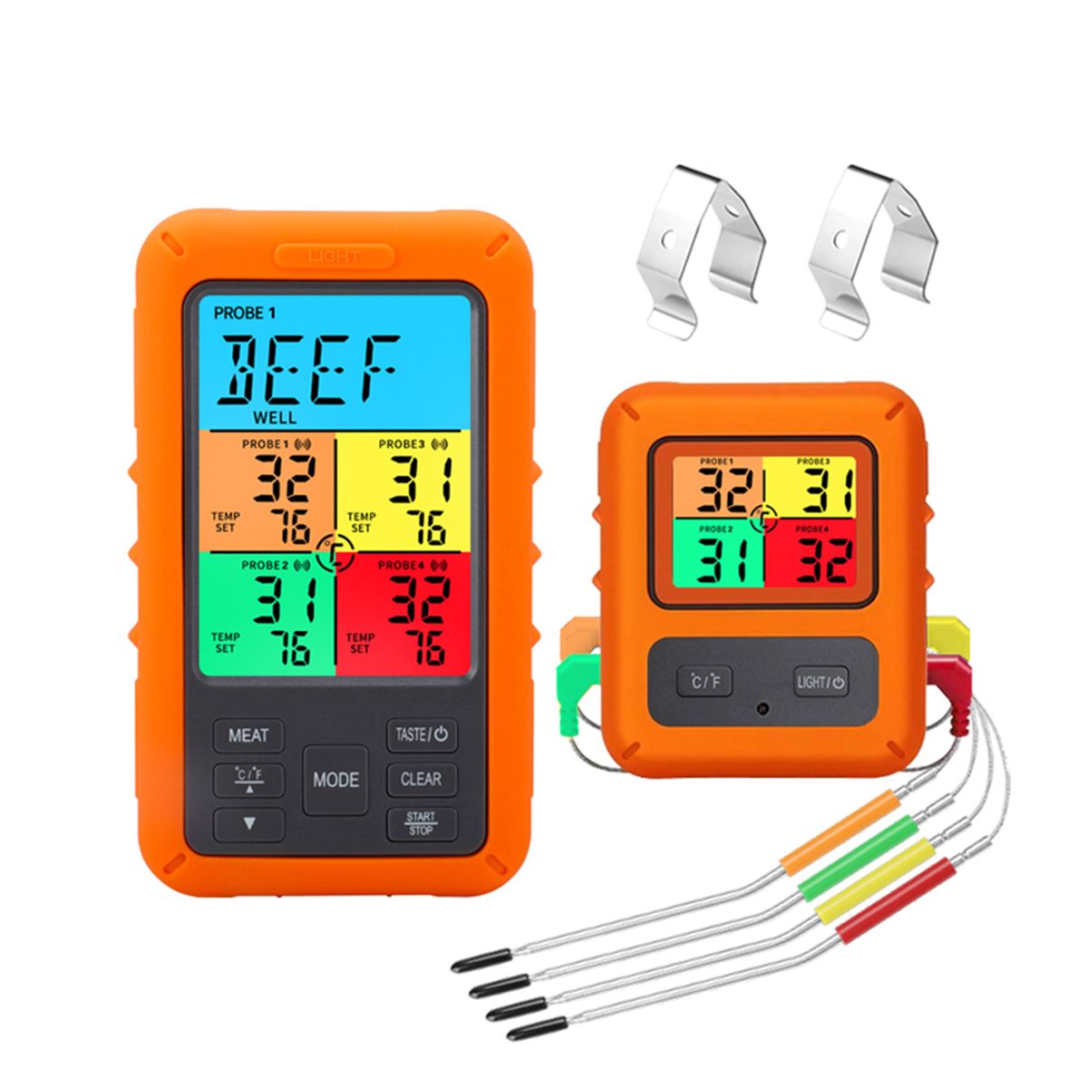 Wireless Meat Thermometer With 4 Probes 328Ft Long Range