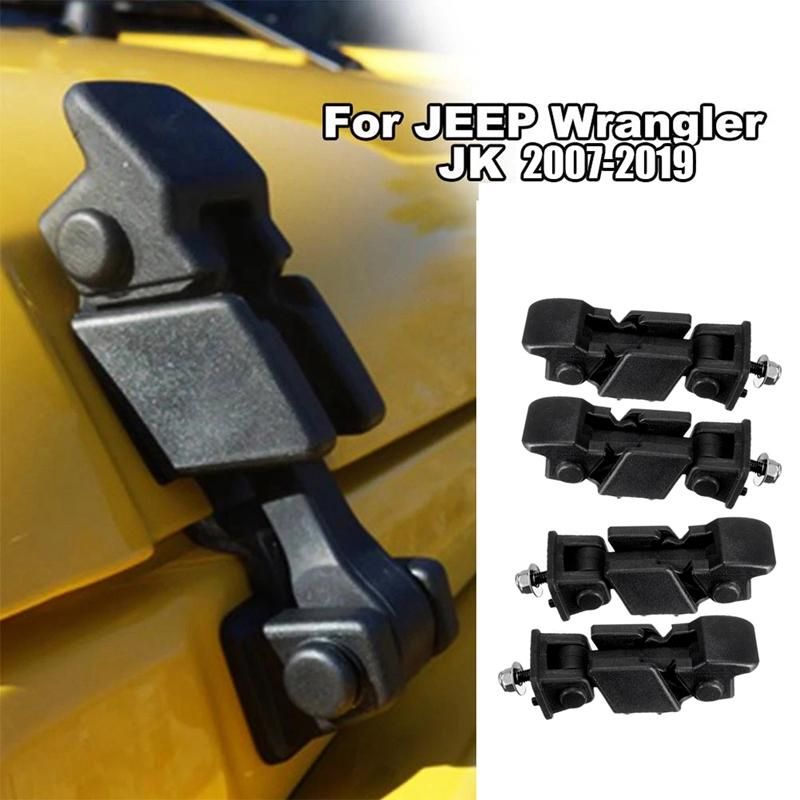4PCS 55395653AF Bracket Latches Hood Lock 55395653AC for Wrangler JK 2007-2018 Car Accessories 55395653AB
