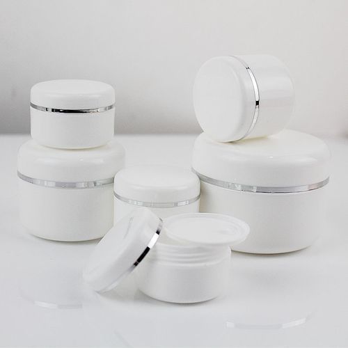 30Pcs/Pack 20g 30g 50g Cream Jar White Plastic Makeup Container Sample Cosmetics Box Empty Makeup Jar Pot Refillable Bottles(#100g)