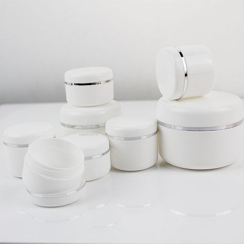 30Pcs/Pack 20g 30g 50g Cream Jar White Plastic Makeup Container Sample Cosmetics Box Empty Makeup Jar Pot Refillable Bottles(#100g)