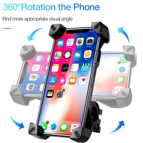 Anti Shake 360 Rotation Phone Mount Bracket Bicycle Holder
