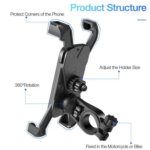 Anti Shake 360 Rotation Phone Mount Bracket Bicycle Holder