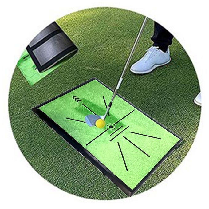 Golf Practice Mat Swing Training Pad Chipping For Indoor Full Track