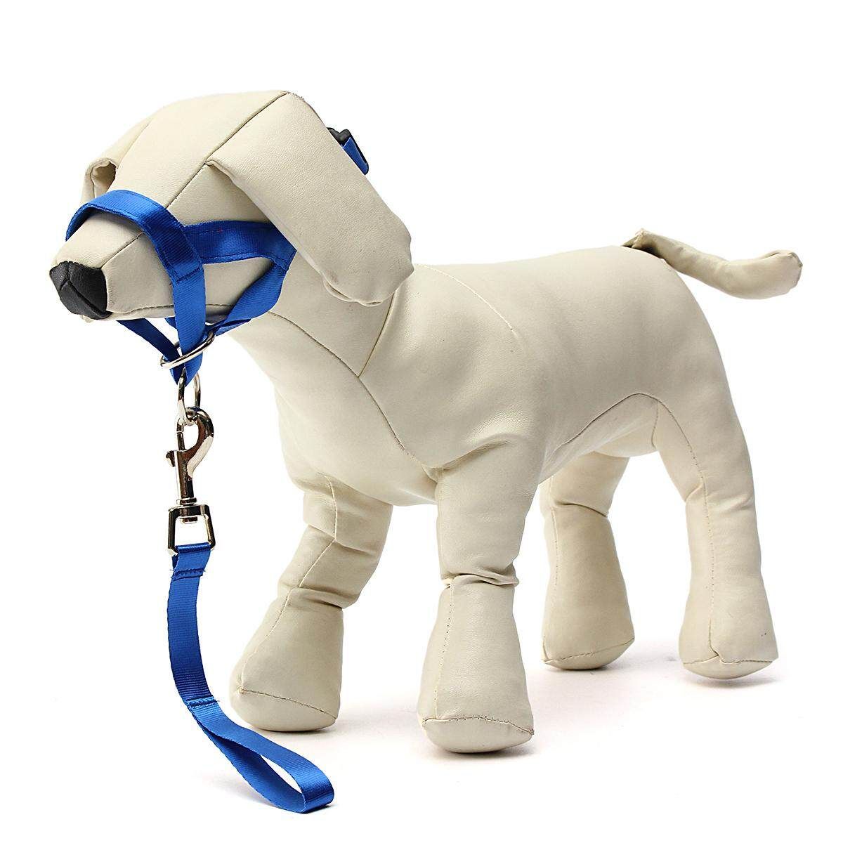 Blue XXL Dog Pet Head Collar Gentle Halter Leash Leader No Pull Straps For Training Dogs Blue 2XL