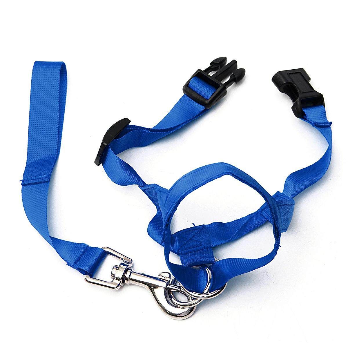 Blue XXL Dog Pet Head Collar Gentle Halter Leash Leader No Pull Straps For Training Dogs Blue 2XL
