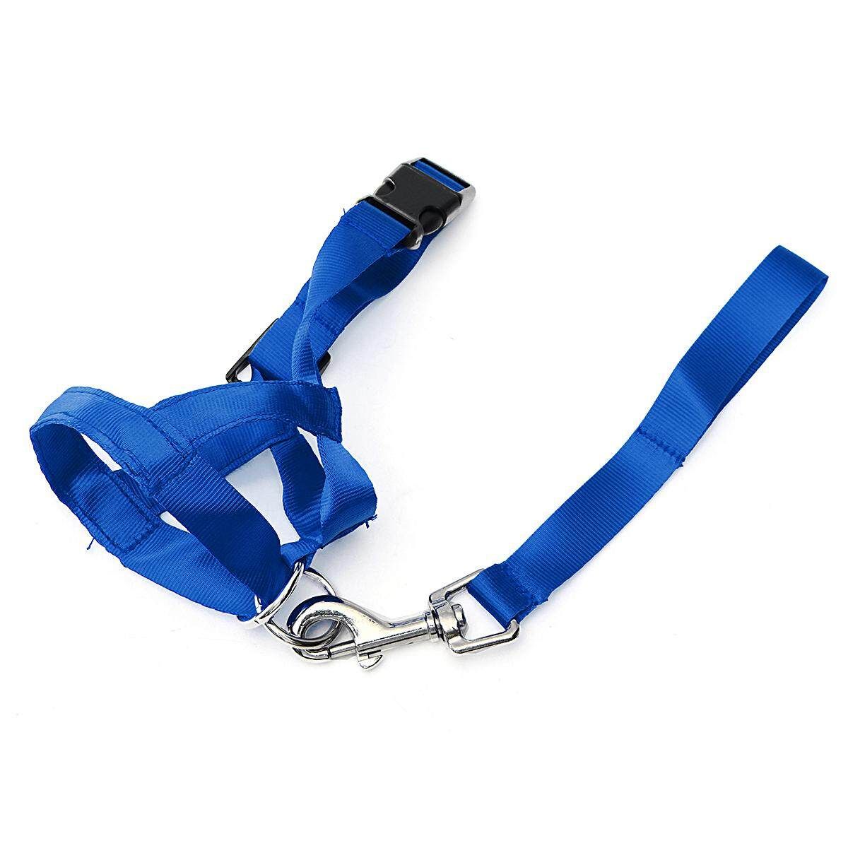 Blue XXL Dog Pet Head Collar Gentle Halter Leash Leader No Pull Straps For Training Dogs Blue 2XL