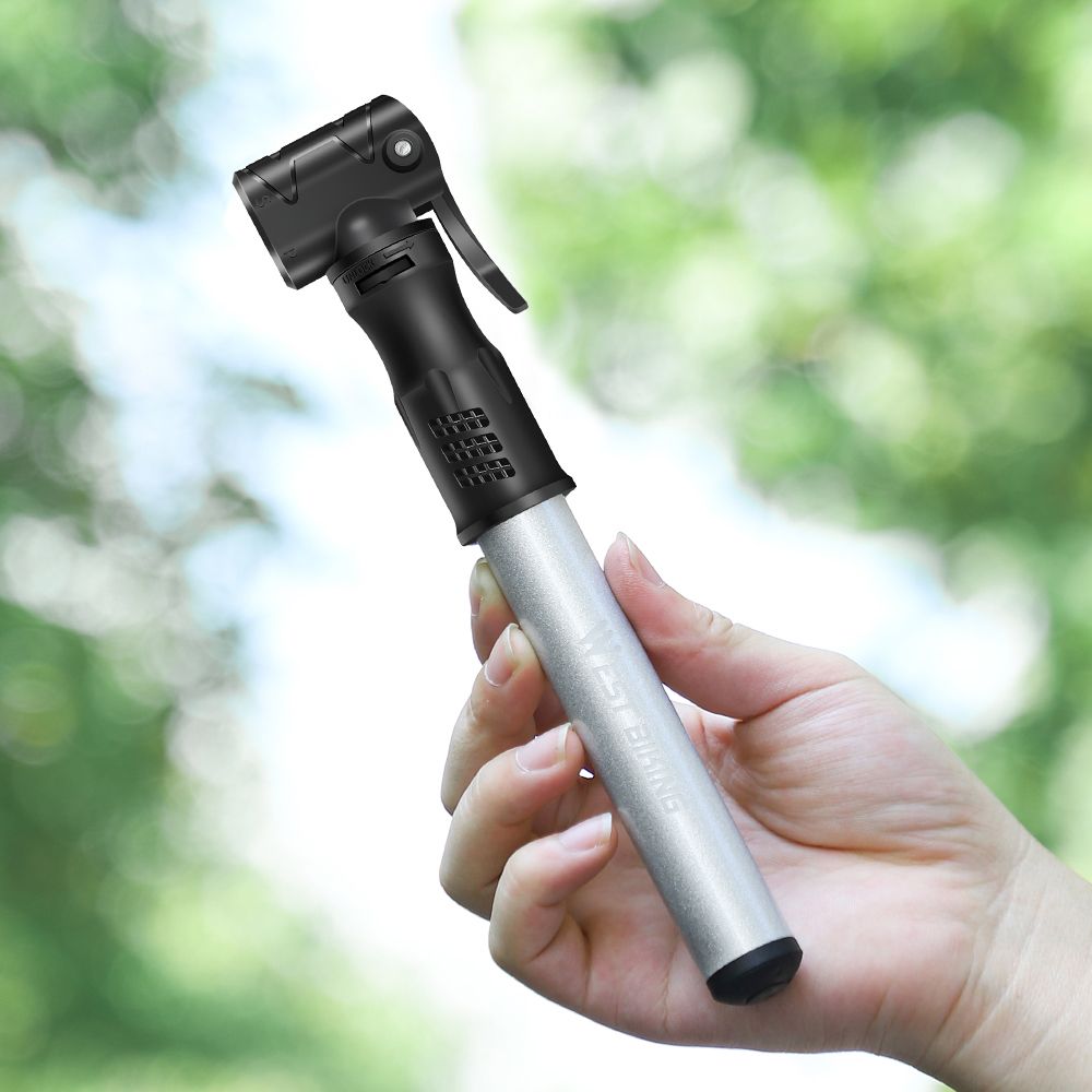 Mini 100PSI Foot Bicycle Tire Pump Portable Mountain Bike