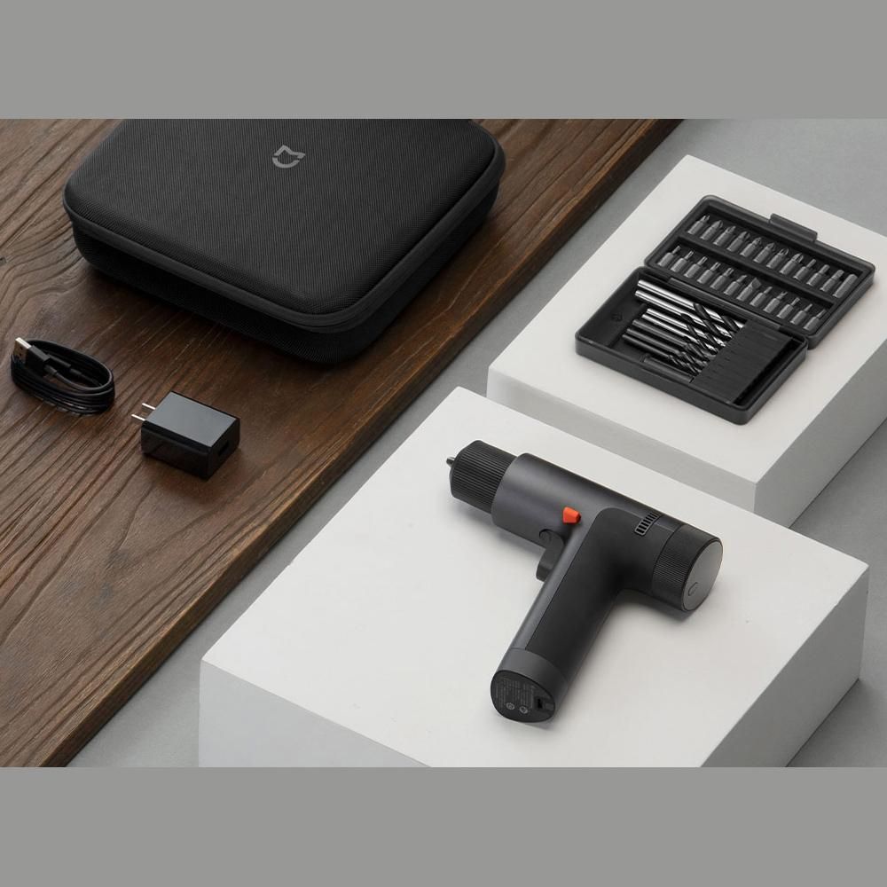 Xiaomi MIJIA Cordless Electric Drill Kit Electric Screwdriver/Drill 2 in 1 Design w/3 Modes/30 Intensities/32pcs Bits/2000mAh Lithium Battery/HD Display Screen