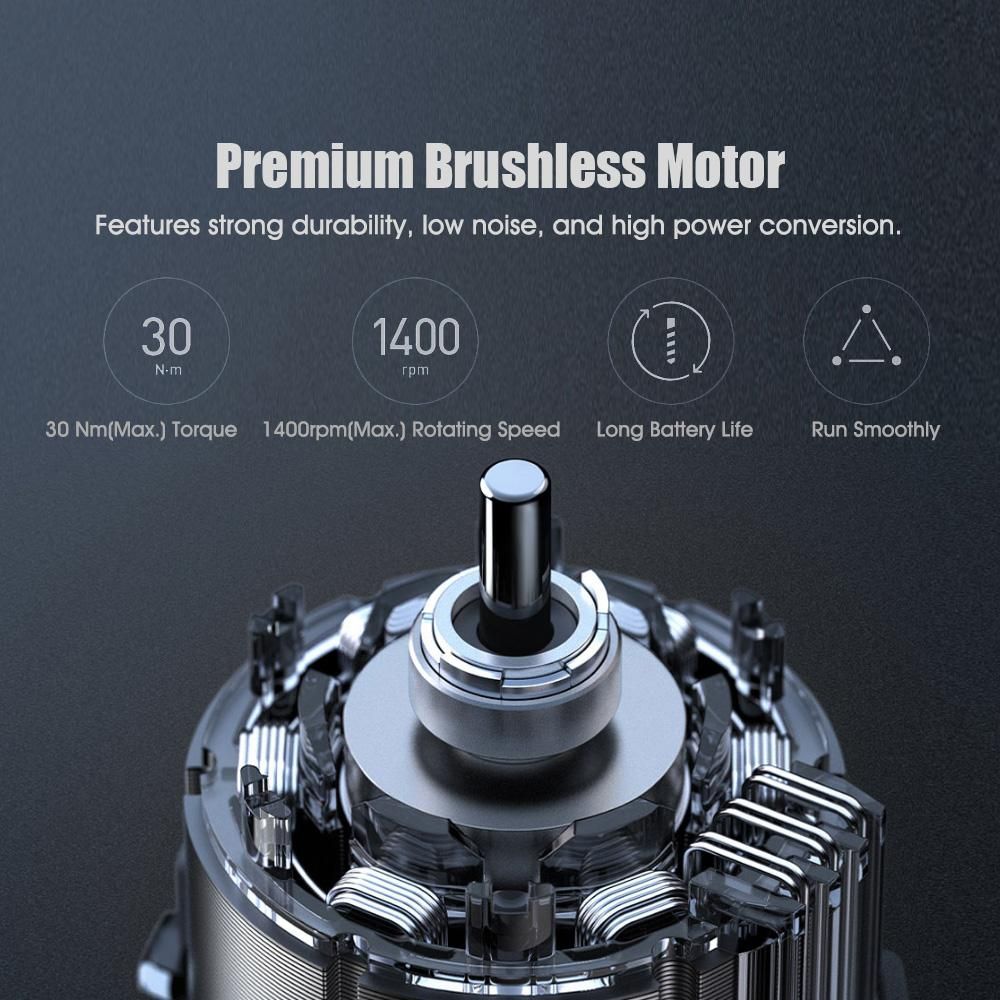 Xiaomi MIJIA Cordless Electric Drill Kit Electric Screwdriver/Drill 2 in 1 Design w/3 Modes/30 Intensities/32pcs Bits/2000mAh Lithium Battery/HD Display Screen