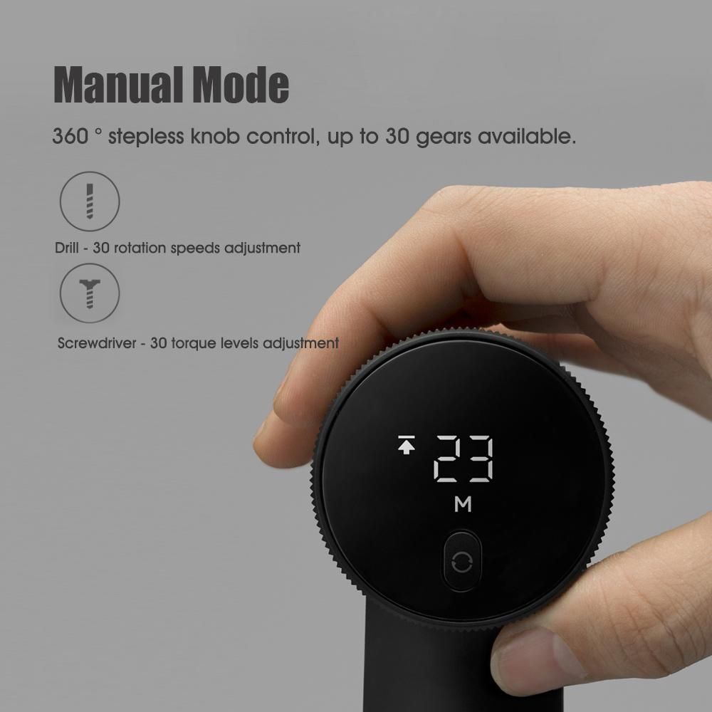 Xiaomi MIJIA Cordless Electric Drill Kit Electric Screwdriver/Drill 2 in 1 Design w/3 Modes/30 Intensities/32pcs Bits/2000mAh Lithium Battery/HD Display Screen