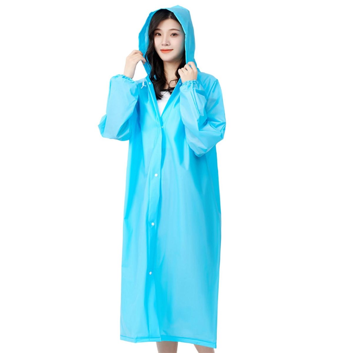 Raincoat Outdoor Hiking Travel Climbing Rainwear Blue