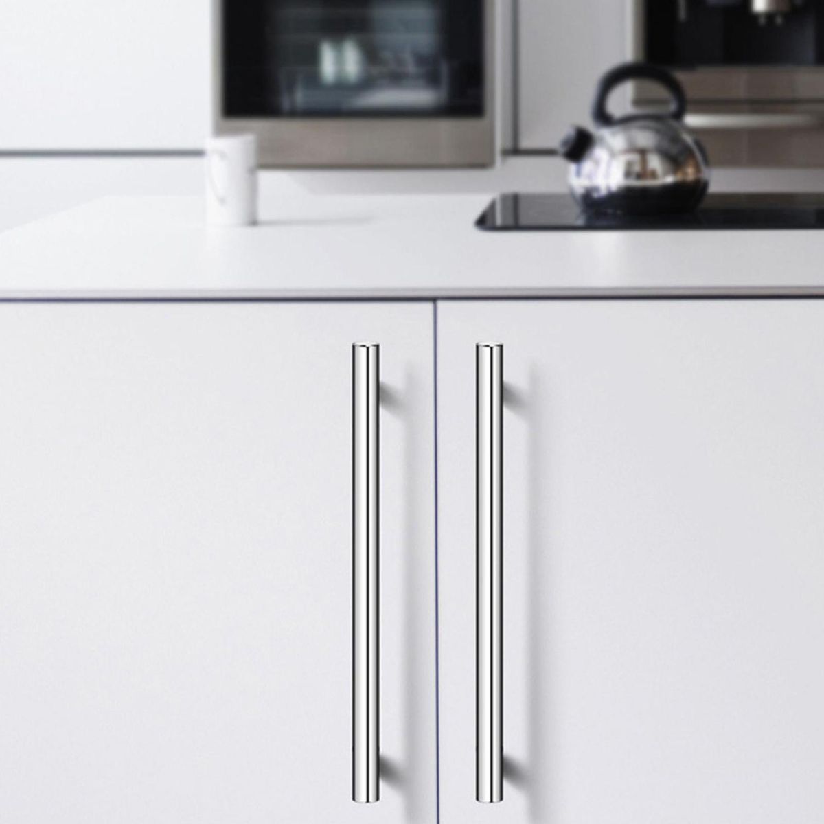 Kitchen Drawer Pulls Modern Cabinet Pulls 10 Pack for Corrosion Silver
