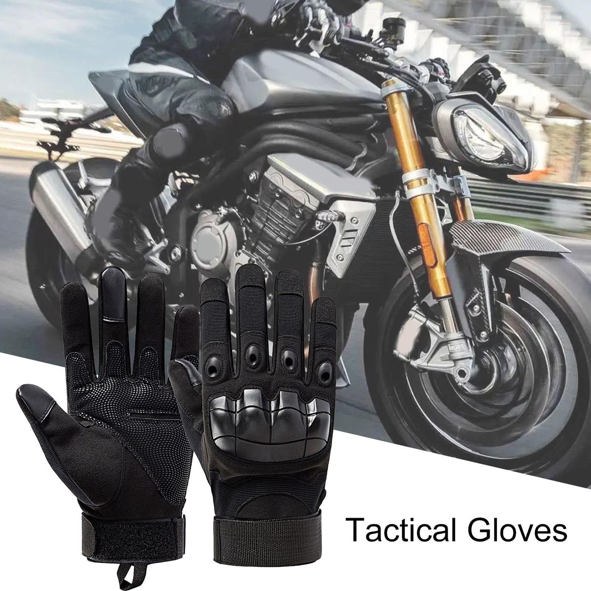 1 Pair Touch Screen Sports Protective Fitness Military Black