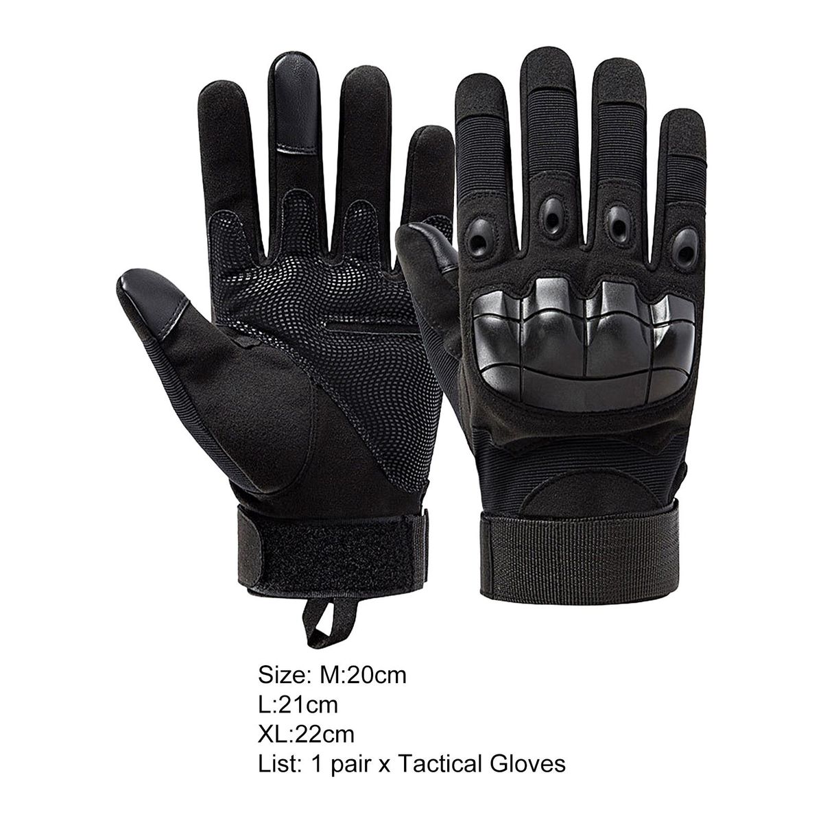 1 Pair Touch Screen Sports Protective Fitness Military Black