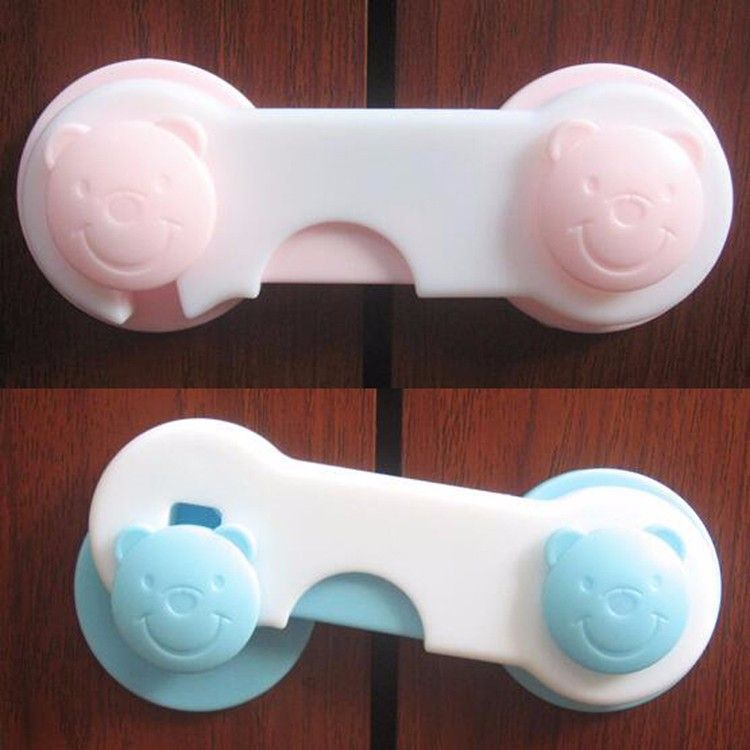 Safety Cabinet Locks 4 Pcs Children Drawer Cupboard Refrigerator Door Desk Plastic Protection
