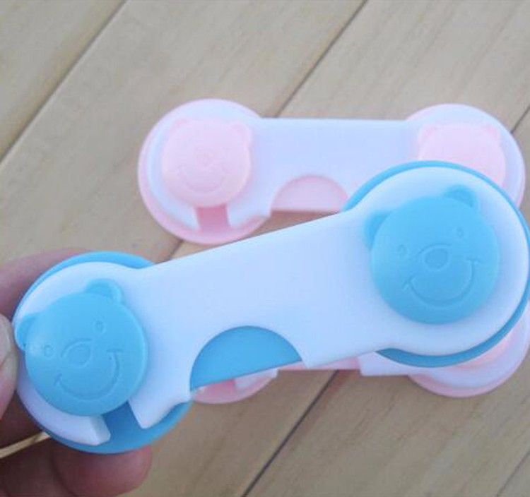 Safety Cabinet Locks 4 Pcs Children Drawer Cupboard Refrigerator Door Desk Plastic Protection