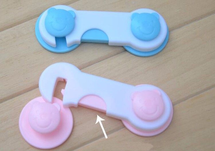 Safety Cabinet Locks 4 Pcs Children Drawer Cupboard Refrigerator Door Desk Plastic Protection