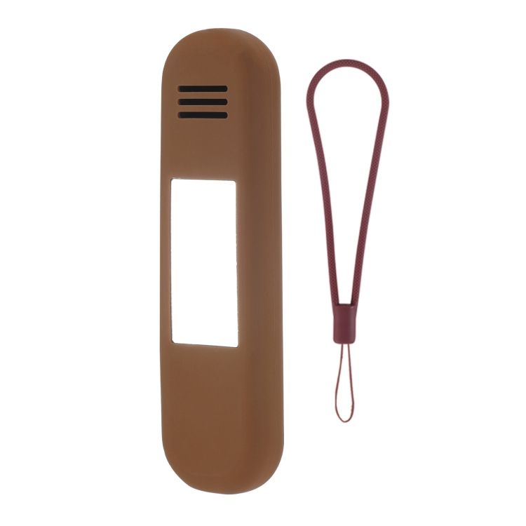 Silicone Cosmetic Brush Organizer Bag With Handle(Brown)
