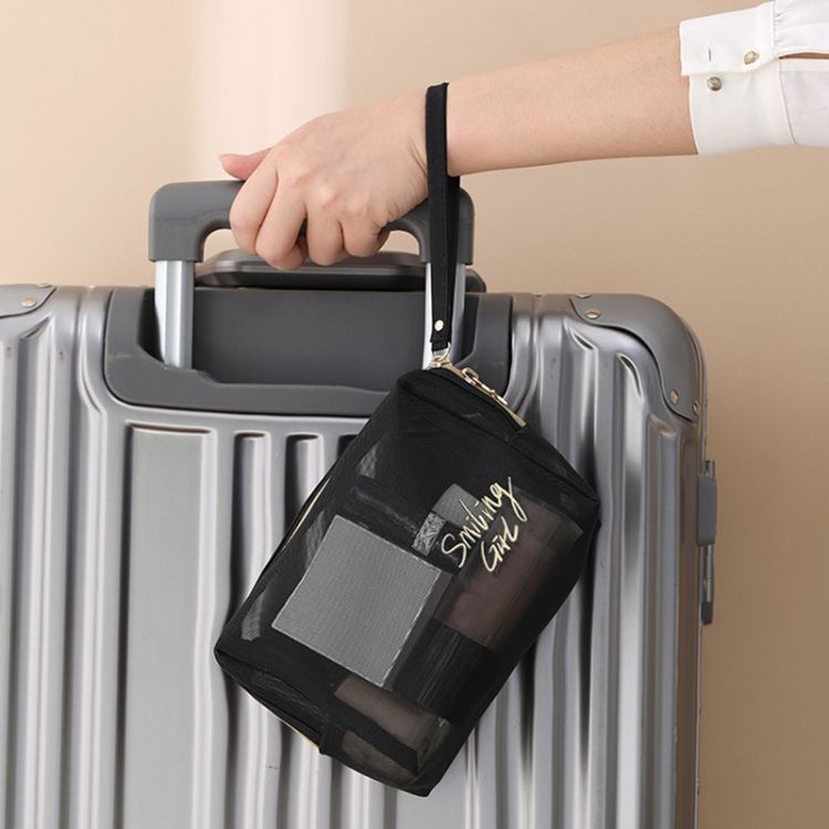 Travel Large Capacity Mesh Cosmetic Bag, Style: Octagonal