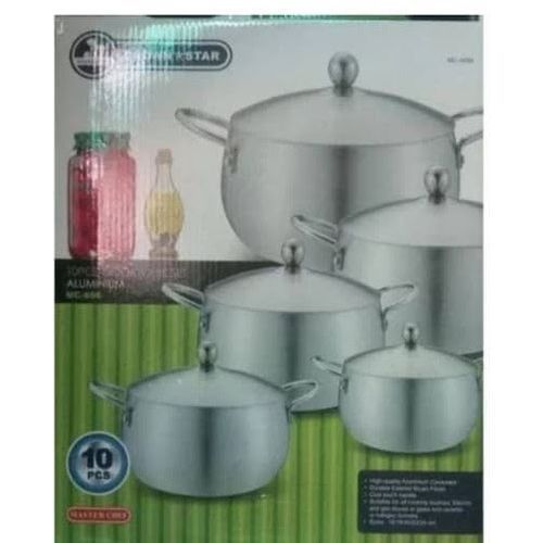 5PCS Set Of Crown Star Aluminum Pots