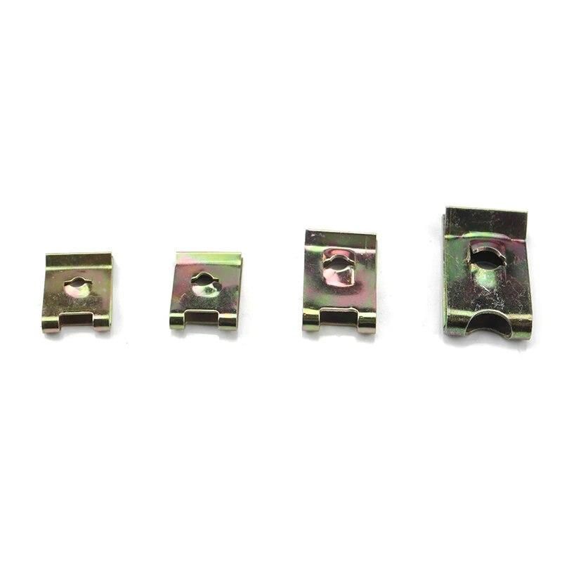 200PCS/set Spire Clips U Nuts Fasteners Flange Self Tapping Screws Parts Assortment Kit Rust resistance For Car motorcycles