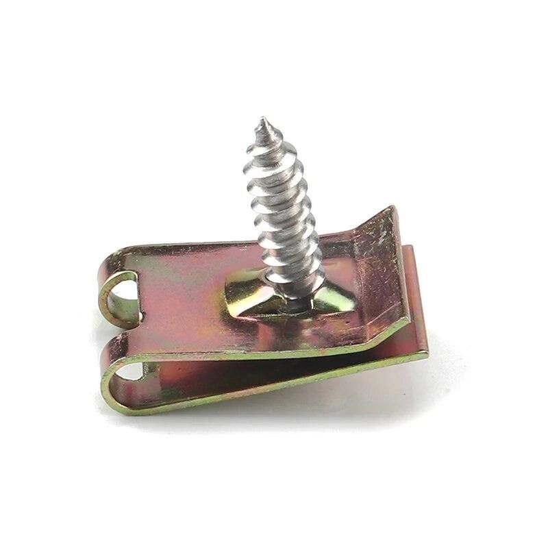 200PCS/set Spire Clips U Nuts Fasteners Flange Self Tapping Screws Parts Assortment Kit Rust resistance For Car motorcycles