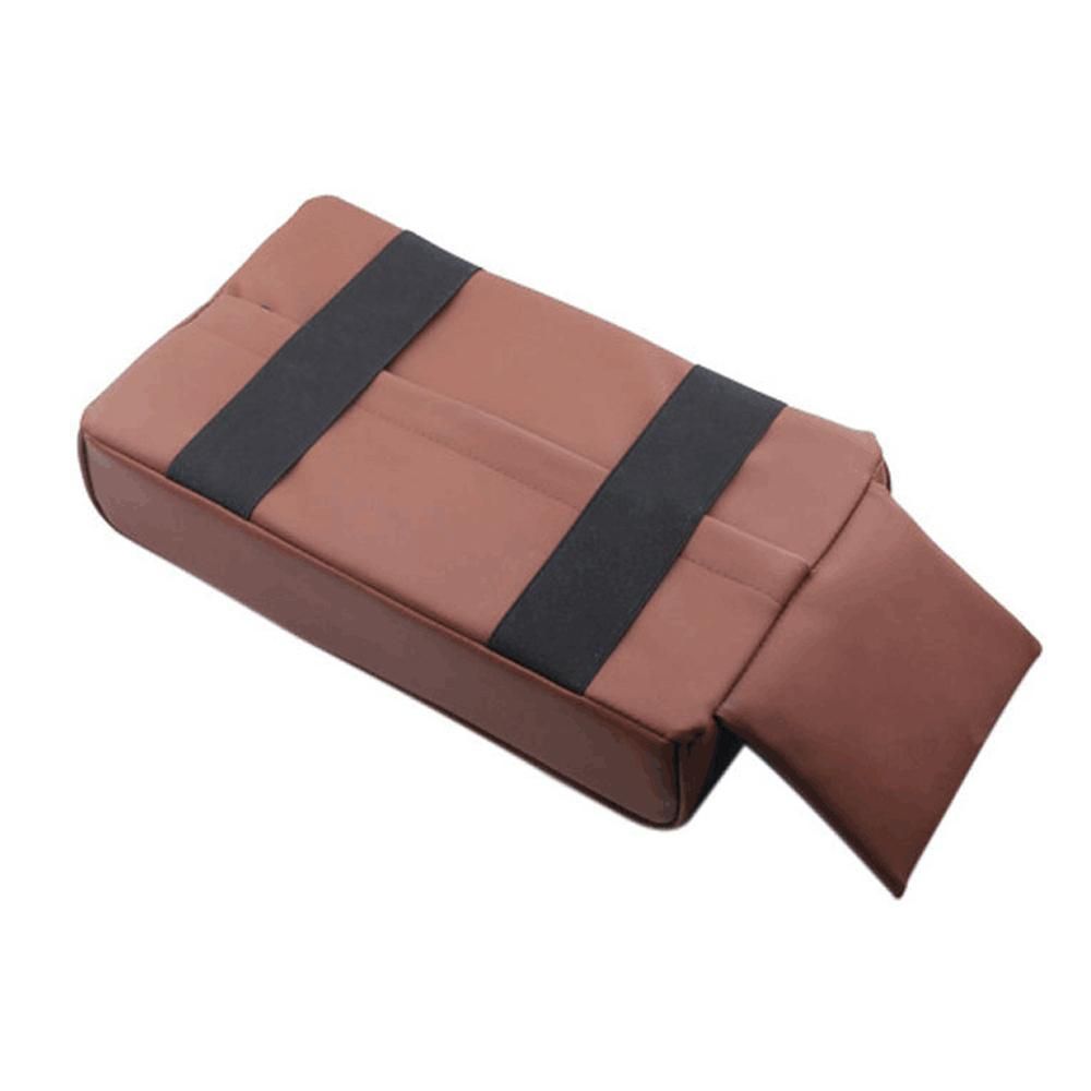 Car Armrest Cushion Heightened Elbow Support Memory Foam Center Console Armrest Pillow with Rear Seat Cup Holder Storage Pocket